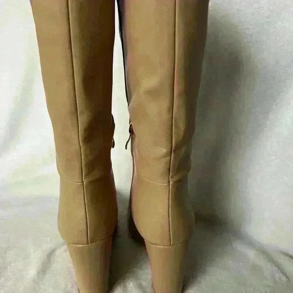 Torgeis New York Milan Taupe Wedge Boot NWOT - 8.5 - Picture 5 of 10